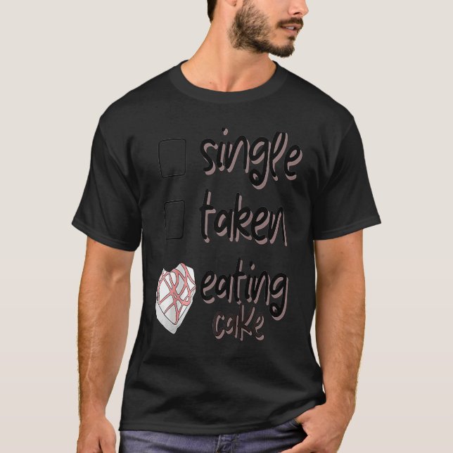 Camiseta Valentine Tee Single Taking Comiendo Pastel Valent (Anverso)