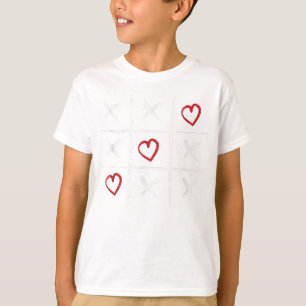 Camiseta Valentine Tic Tac Toe Hearts Día de San Valentín V