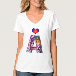 CAMISETA VALENTINE VENETIAN MASQUERADE MONOGRAM A CARTA