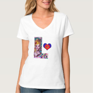 CAMISETA VALENTINE VENETIAN MASQUERADE MONOGRAM L LETTER