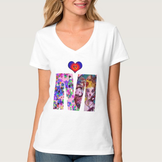 CAMISETA VALENTINE VENETIAN MASQUERADE MONOGRAM M CARTA (Anverso)