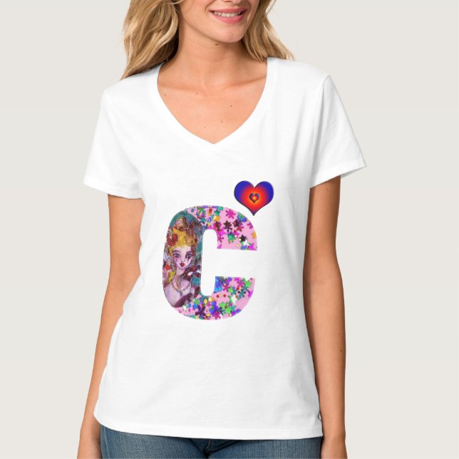 CAMISETA VALENTINE VENETIAN MASQUERADE MONOGRAM M CARTA (Anverso)
