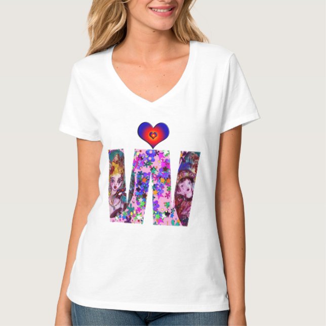 CAMISETA VALENTINE VENETIAN MASQUERADE MONOGRAM W CARTA (Anverso)