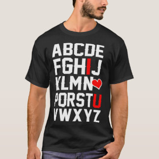 Camiseta Valentines Day ABCs   for for teachers I love you