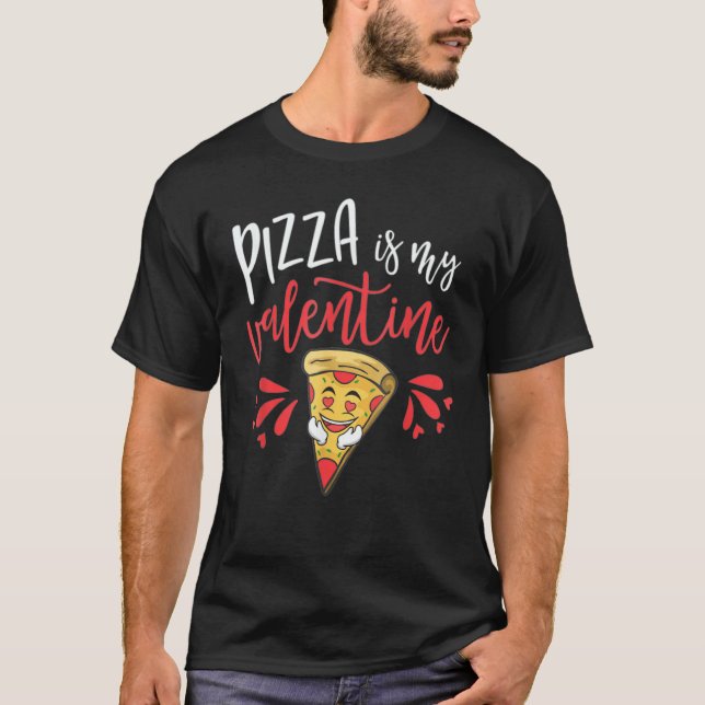 Camiseta Valentines Day  Boys Kids Pizza Is My Valentine 1 (Anverso)