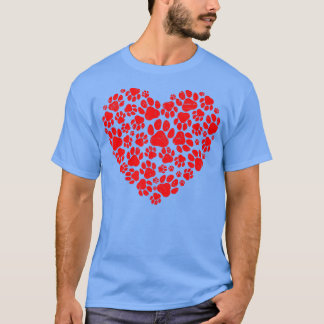 Camiseta Valentines Day Cat Dog Dad Mom Puppy Love Dogs Paw
