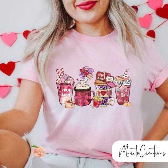 Camiseta Valentine's Day Coffe, Valentine's Day Woman, Love (Subido por el creador)