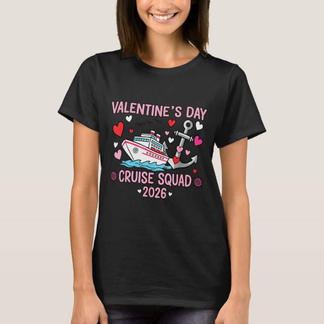 Camiseta Valentines Day Cruise 2026 Matching Family Couples (Anverso)