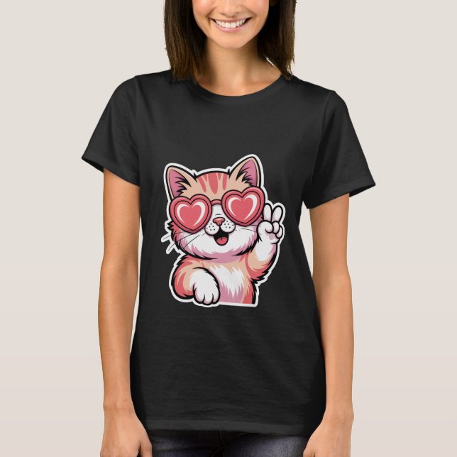 Camiseta Valentine's Day Cute Ballerina Kitten Tutu Art🐱🩰 (Anverso)