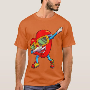 Camiseta Valentines Day Dabbing Heart Love Funny Kids Toddl