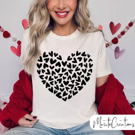 Camiseta Valentine's Day, doodle hearts, Love,Valentine Mom