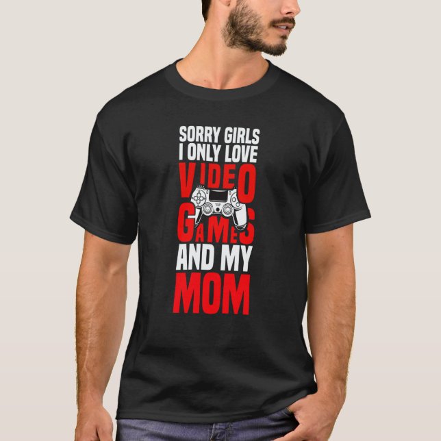 Camiseta Valentines Day for Video Games Gamer And Mom  1 (Anverso)