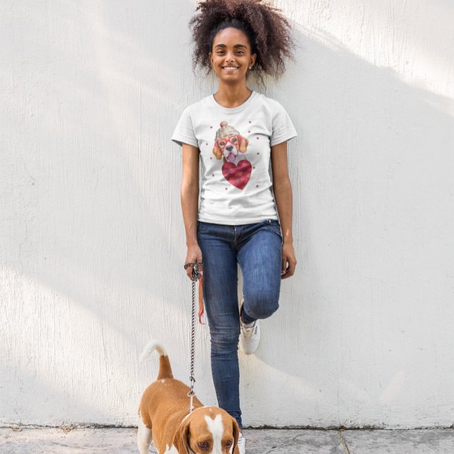 Camiseta Valentine's Day Gift Beagle Dog (Subido por el creador)