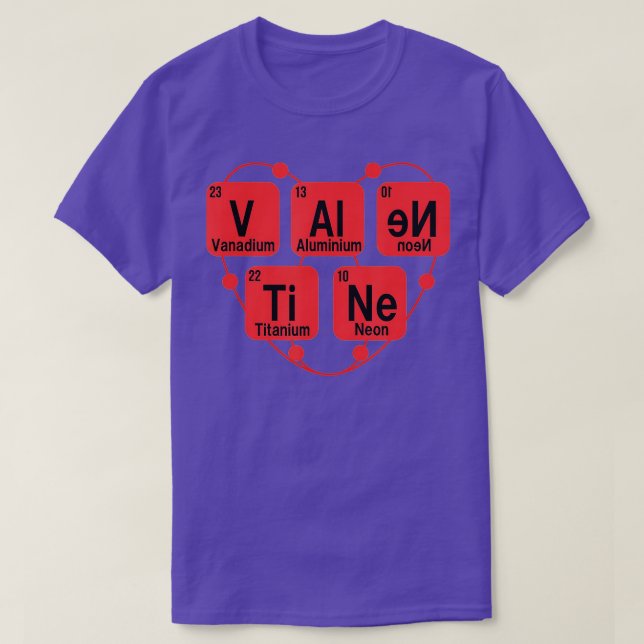 Camiseta Valentines Day Gift  Funny Chemistry Periodic Tabl (Diseño del anverso)