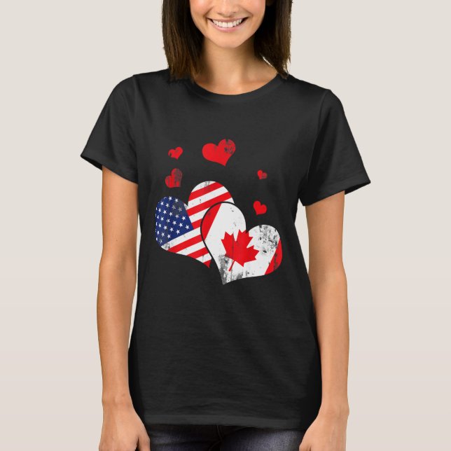 Camiseta Valentine's Day Gift Maple Leaf Canada  (Anverso)