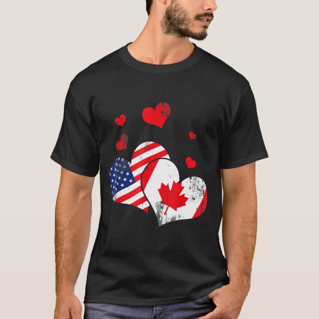 Camiseta Valentine's Day Gift Maple Leaf Canada  (Anverso)