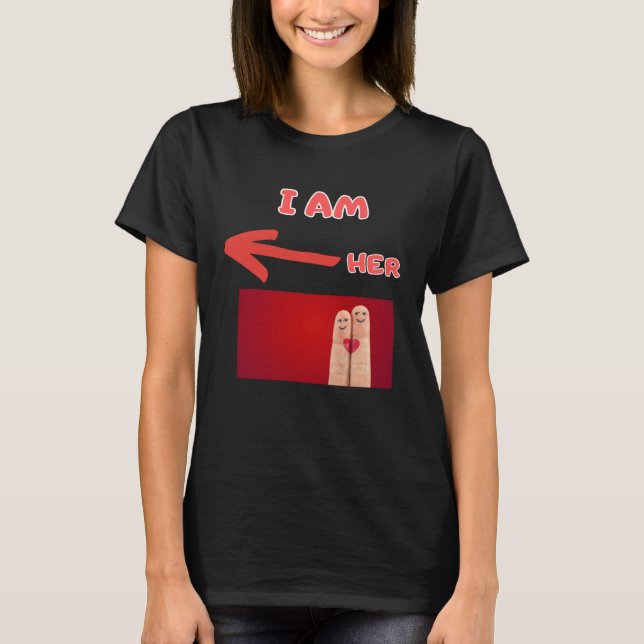 Camiseta Valentine's Day  happy  for boyfriend (Anverso)
