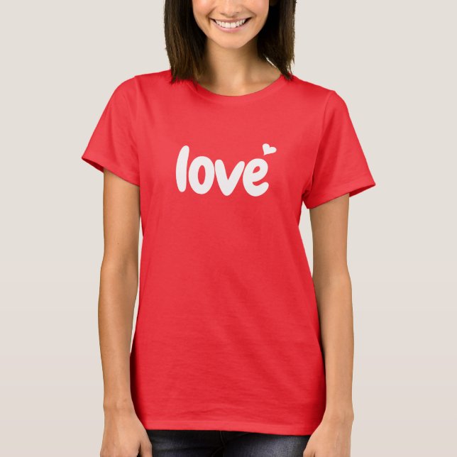 Camiseta Valentine's Day Heart Love  (Anverso)