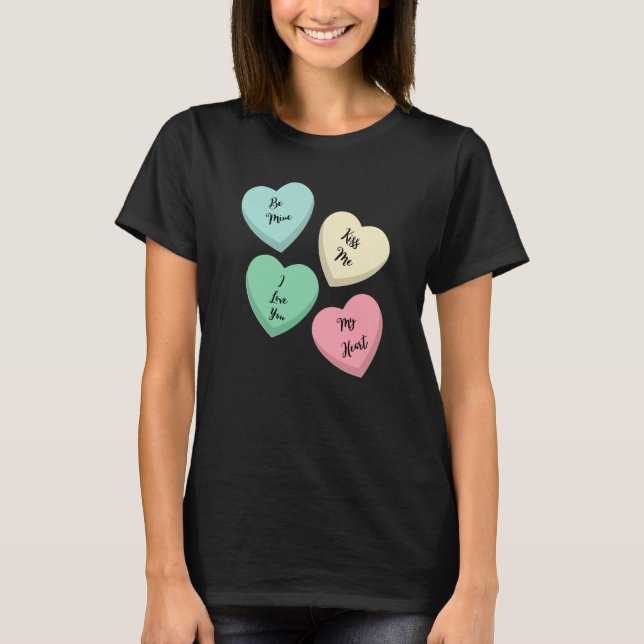 Camiseta Valentine's Day Heart Sayings (Anverso)