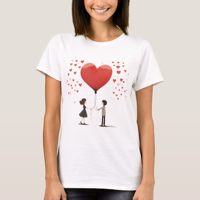 Camiseta Valentines Day Hearts (Anverso)
