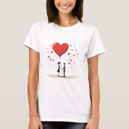 Camiseta Valentines Day Hearts