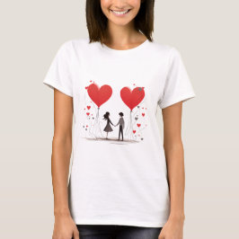 Camiseta Valentines Day Hearts