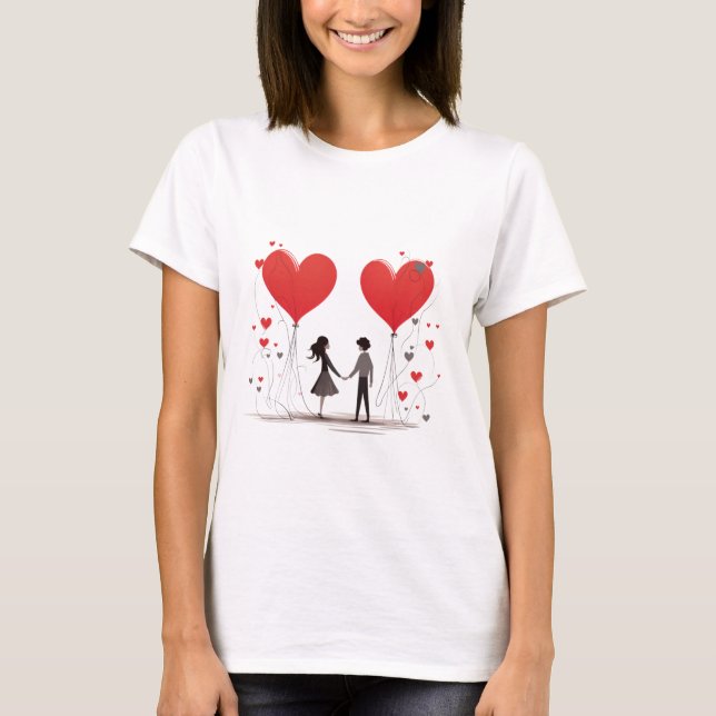 Camiseta Valentines Day Hearts (Anverso)