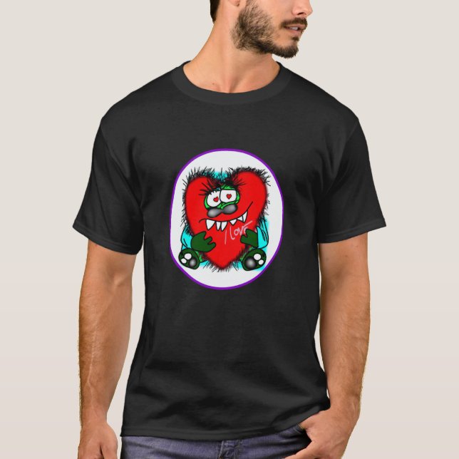 Camiseta Valentine's Day hearts monster  9 (Anverso)