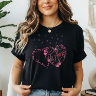 Camiseta Valentine's Day "I Love You - Te Amo" Bi-lingual 