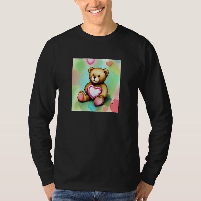 Camiseta Valentine's Day Love Heart Bear Teddy Girlfriend F (Anverso)