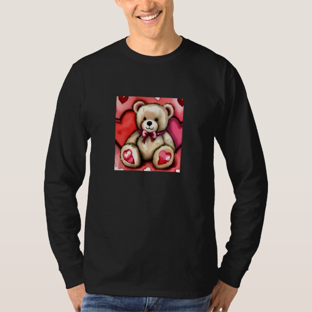 Camiseta Valentine's Day Love Heart Bear Teddy Girlfriend F (Anverso)