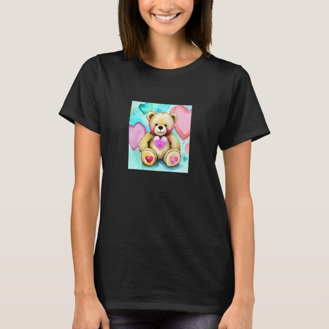 Camiseta Valentine's Day Love Heart Bear Teddy Girlfriend F (Anverso)