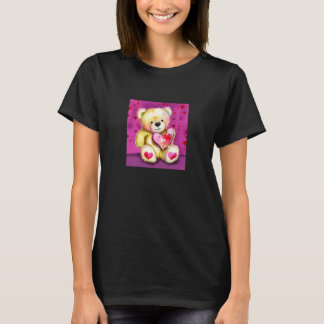 Camiseta Valentine's Day Love Heart Bear Teddy Girlfriend F