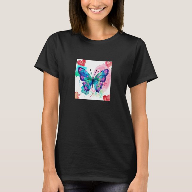 Camiseta Valentine's Day Love Heart Butterfly Girlfriend Fi (Anverso)