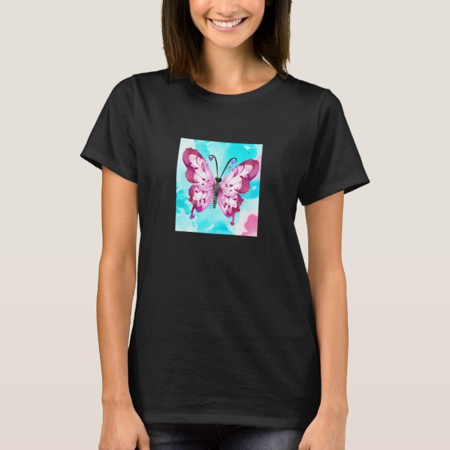 Camiseta Valentine's Day Love Heart Butterfly Girlfriend Fi (Anverso)