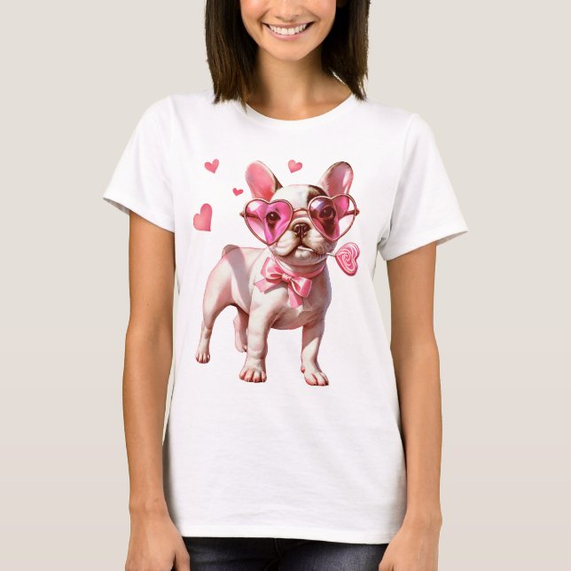 Camiseta Valentine's Day Love Heart Dog (Anverso)