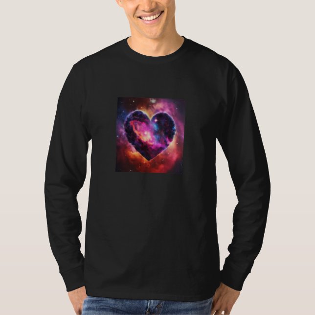 Camiseta Valentine's Day Love Heart Galaxy Girlfriend Fianc (Anverso)