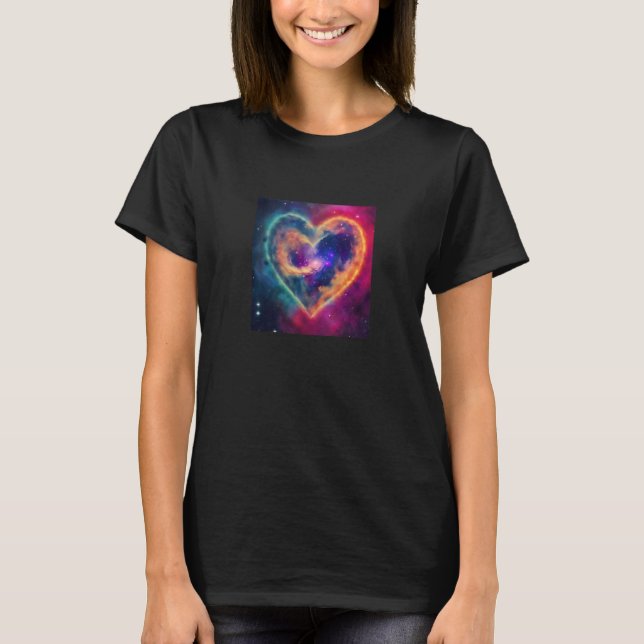 Camiseta Valentine's Day Love Heart Galaxy Girlfriend Fianc (Anverso)