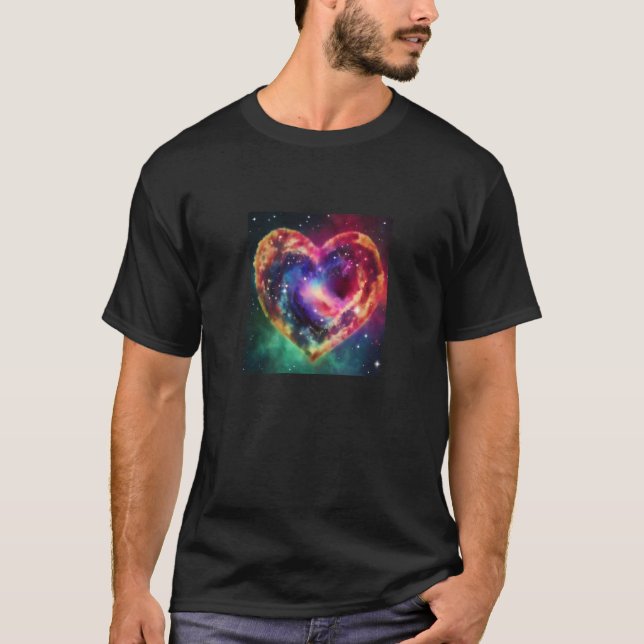 Camiseta Valentine's Day Love Heart Galaxy Girlfriend Fianc (Anverso)
