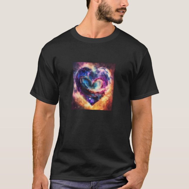 Camiseta Valentine's Day Love Heart Galaxy Girlfriend Fianc (Anverso)