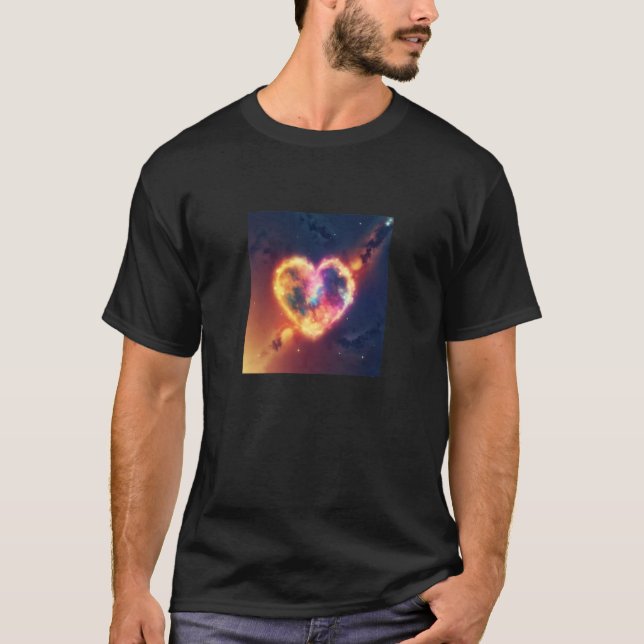 Camiseta Valentine's Day Love Heart Galaxy Girlfriend Fianc (Anverso)