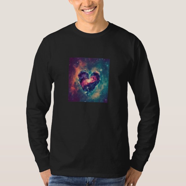 Camiseta Valentine's Day Love Heart Galaxy Girlfriend Fianc (Anverso)