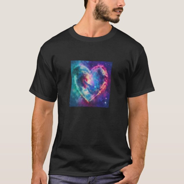 Camiseta Valentine's Day Love Heart Galaxy Girlfriend Fianc (Anverso)