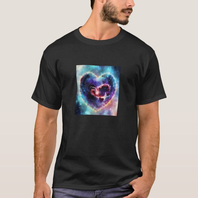 Camiseta Valentine's Day Love Heart Galaxy Girlfriend Fianc (Anverso)