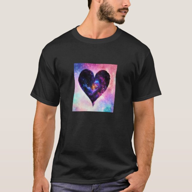 Camiseta Valentine's Day Love Heart Galaxy Girlfriend Fianc (Anverso)
