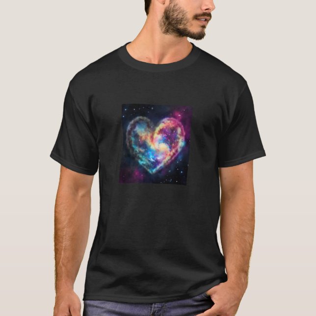Camiseta Valentine's Day Love Heart Galaxy Girlfriend Fianc (Anverso)