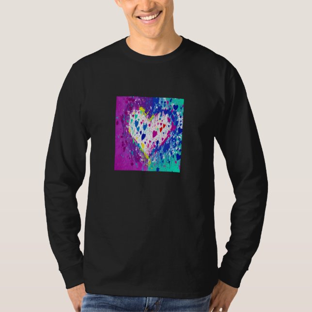 Camiseta Valentine's Day Love Heart Girlfriend Fiancée Wife (Anverso)
