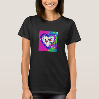 Camiseta Valentine's Day Love Heart Girlfriend Fiancée Wife