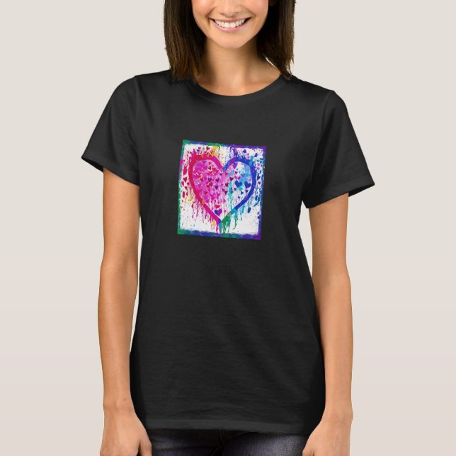 Camiseta Valentine's Day Love Heart Girlfriend Fiancée Wife (Anverso)