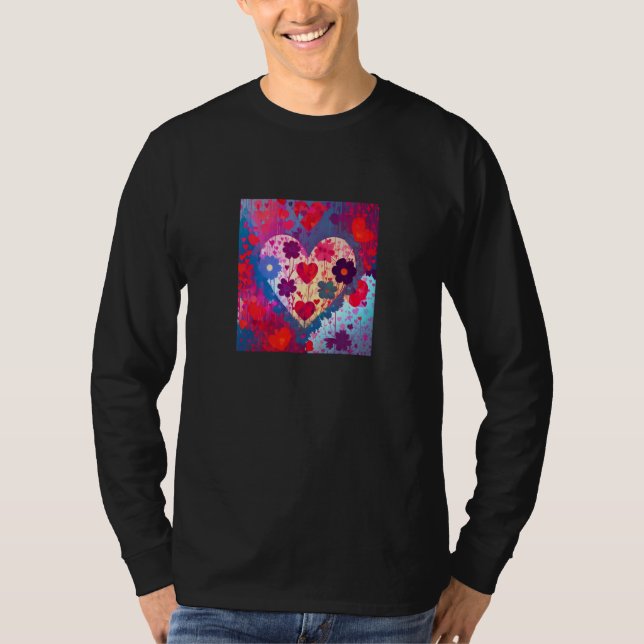 Camiseta Valentine's Day Love Heart Girlfriend Fiancée Wife (Anverso)